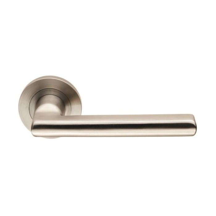 Eurospec - Carlton Door Handle on Rose - Satin Stainless Steel - Pair