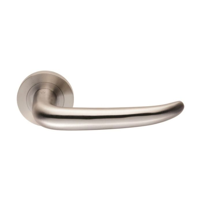 Eurospec - Luenza Door Handle on Rose - Satin Stainless Steel - Pair