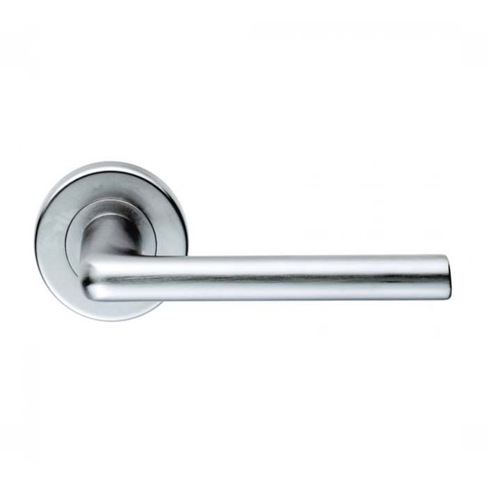 Serozzetta Uno Door Handle on Rose - Pair