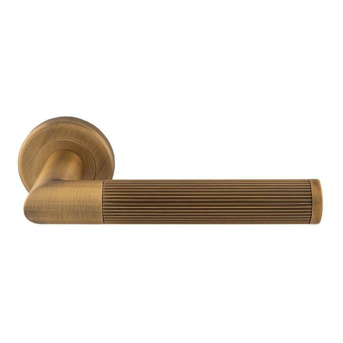 Serozzetta Trend Lines Door Handle on Rose - Pair