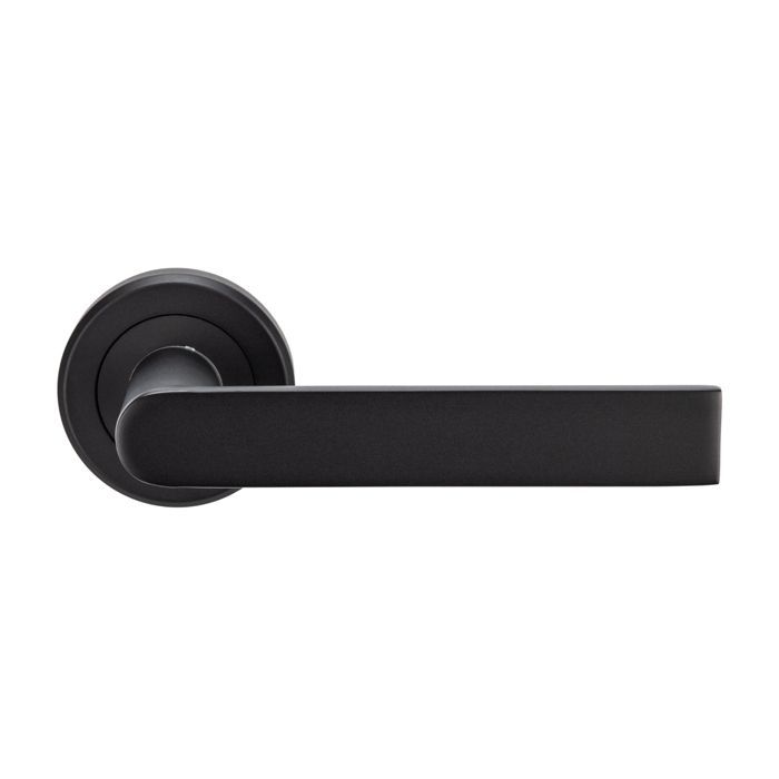 Serozzetta Edge Door Handle on Rose - Pair