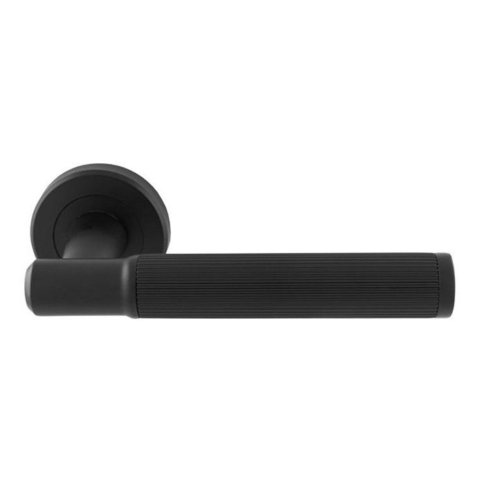 Carlisle Brass Serozzetta Image Lines Door Handle on Rose - Pair