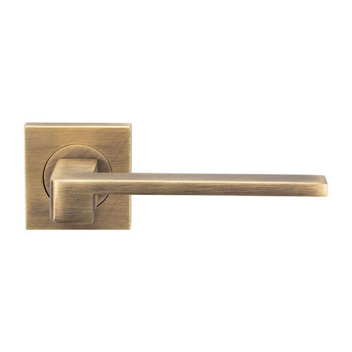 Serozzetta Equi Door Handle on Square Rose - Pair