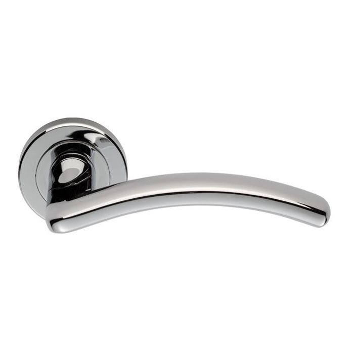 Serozzetta Design Door Handle on Rose - Pair