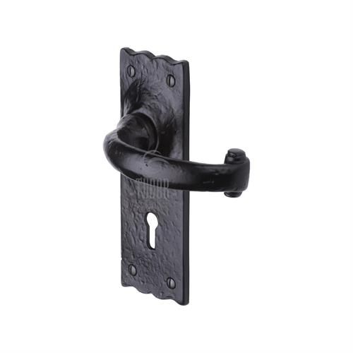 M.Marcus Tudor Colonial Door Handle on Backplate - Pair