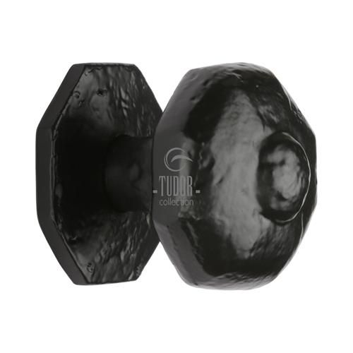 M.Marcus - Tudor Octagon Centre Door Knob - Black Antique