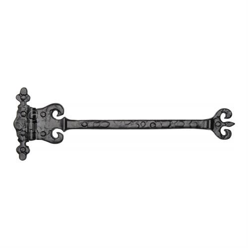 M.Marcus - Tudor Ornate Coronate Hinge - Black Antique - Pair