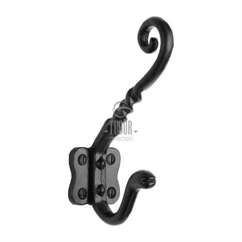 M.Marcus - Tudor Curled Hat and Coat Hook - Black Antique