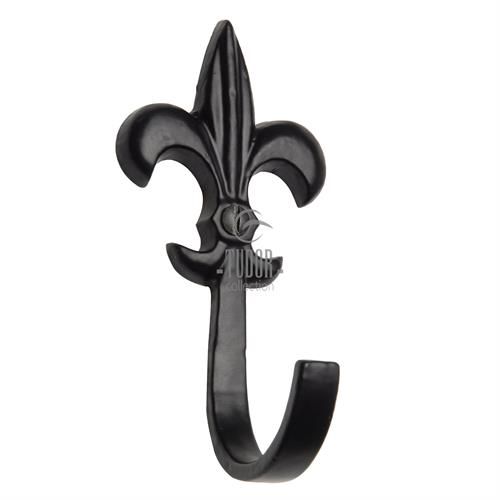 M.Marcus - Tudor Fleur-de-lys Coat Hook - Black Antique