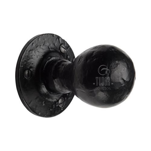 M.Marcus - Tudor Ball Mortice Door Knob - Black Antique - Pair