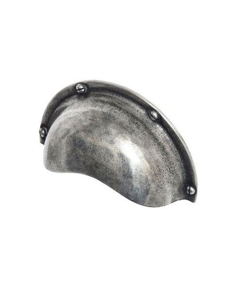 Second Nature - Barford Traditional Cup Handle - Solid Pewter - Centres 64mm 