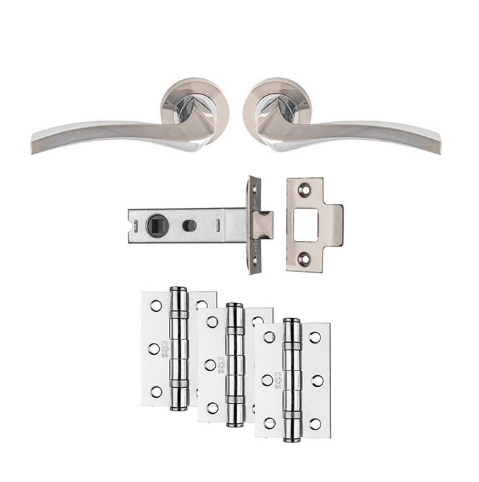 Carlisle Brass Sines Door Handle on Rose Pack