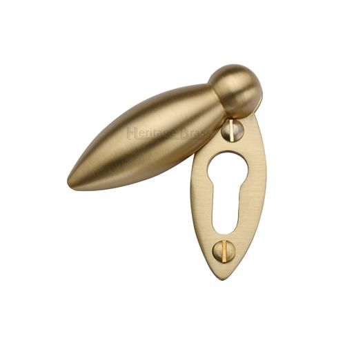 M.Marcus Heritage Brass Standard Oval Covered Escutcheon