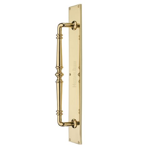 M.Marcus Heritage Brass Avon Door Pull Handle on Backplate