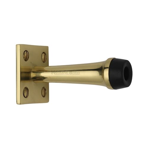M.Marcus Heritage Brass Wall Mounted Door Stop on Square Rose