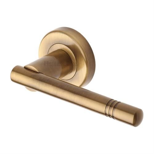 M.Marcus Heritage Brass Alicia Door Handle on Round Rose - Pair