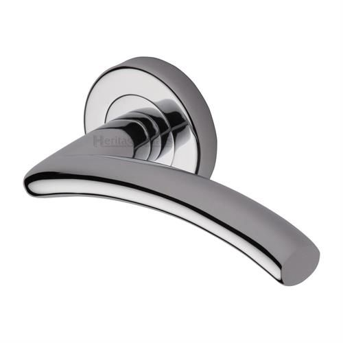 M.Marcus Heritage Brass Centaur Door Handle on Round Rose - Pair