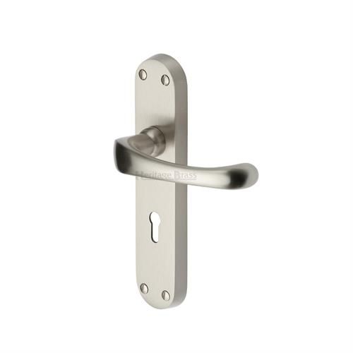 M.Marcus Heritage Brass Gloucester Door Handle on Backplate - Pair