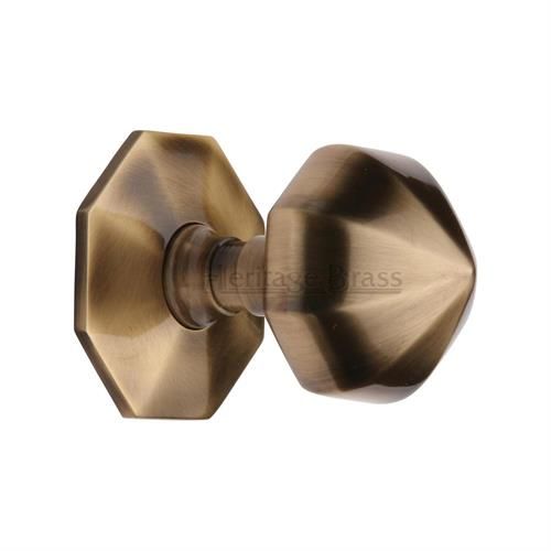 M.Marcus Heritage Brass Octagon Pointed Centre Door Knob