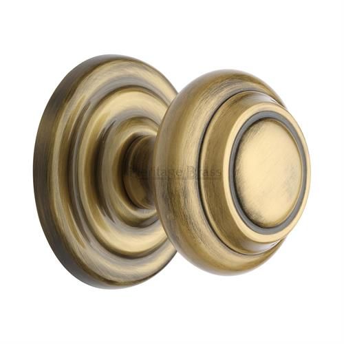 M.Marcus Heritage Brass Stepped Round Centre Door Knob