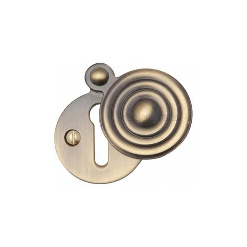 M.Marcus Heritage Brass Standard Profile Reeded Covered Escutcheon 