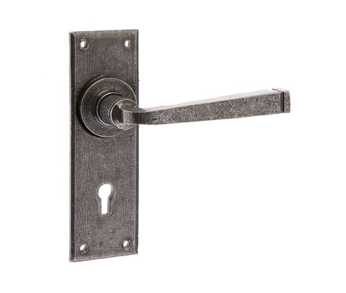 Frelan Valley Forge Door Handle on Backplate - Pair