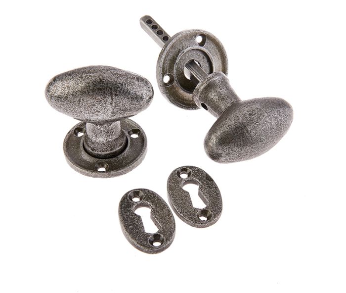 Frelan Valley Forge Oval Mortice Door Knob - Pair