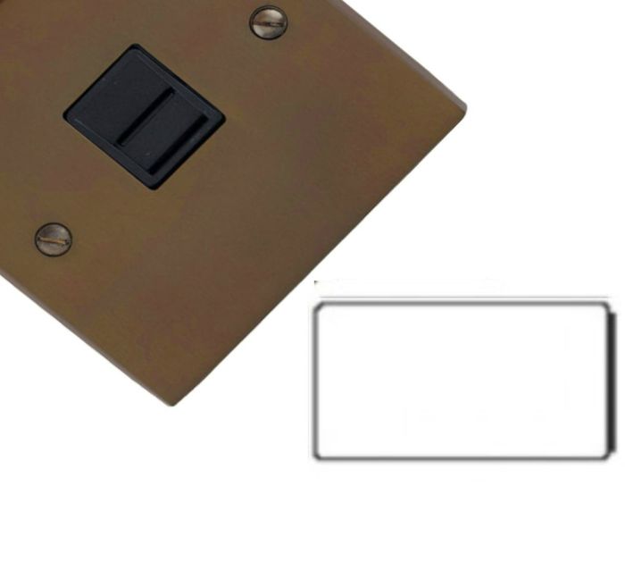 Heritage Victorian Bronze  1 & 2 Gang Blank Plates - Bzv931-bzv932