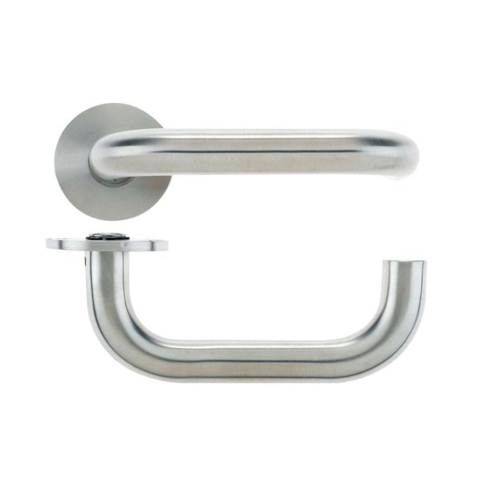 Zoo Hardware - Vier 19mm RTD Handle on Rose - Satin Stainless Steel - Pair
