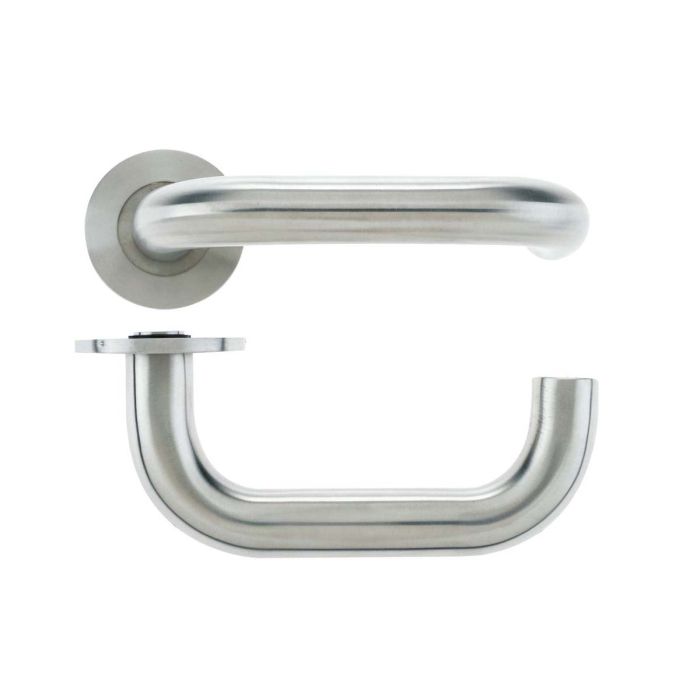 Zoo Hardware - Vier 21mm RTD Handle on Rose - Satin Stainless Steel - Pair