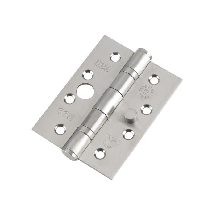 Zoo Hardware - Grade 13 Security Ball Bearing Hinge - Satin Stainless Steel - Pair