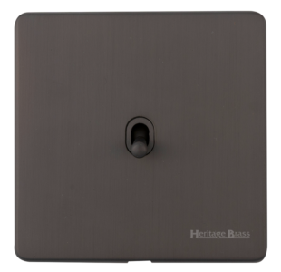 Heritage Brass Vintage Range Matt Bronze, X09 - 1 Gang Intermediate Stockholm Toggle