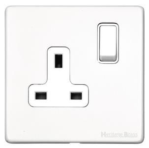 Heritage Brass Vintage Range Gloss White, XGL - Single Socket (13 Amp)