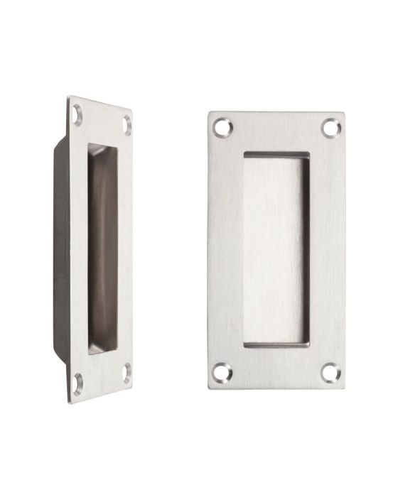 Zoo Hardware - Rectangular Flush Pull - Satin Stainless Steel