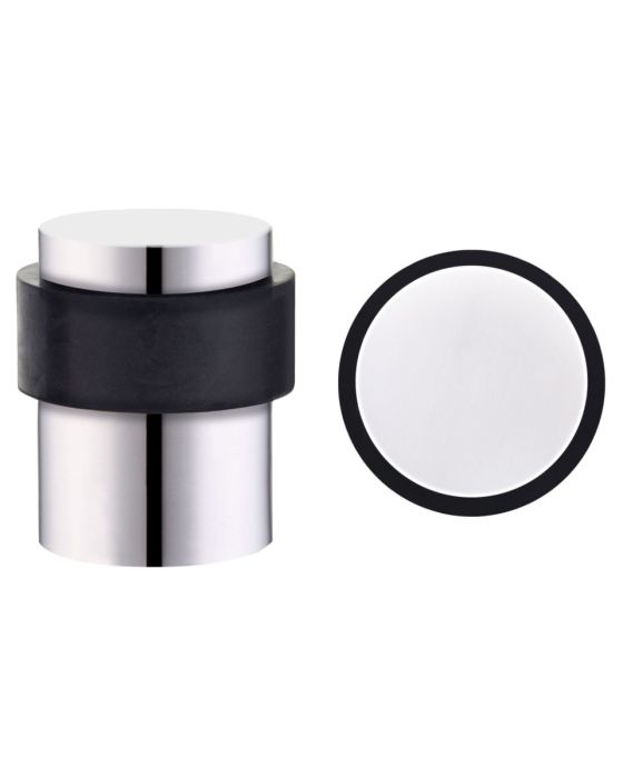 Zoo Hardware Floor Mounted Door Stop with Collared Flat Top