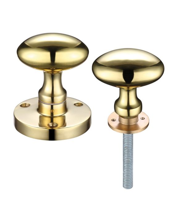 Zoo Hardware Contract Brass Oval Rim Door Knob - Pair