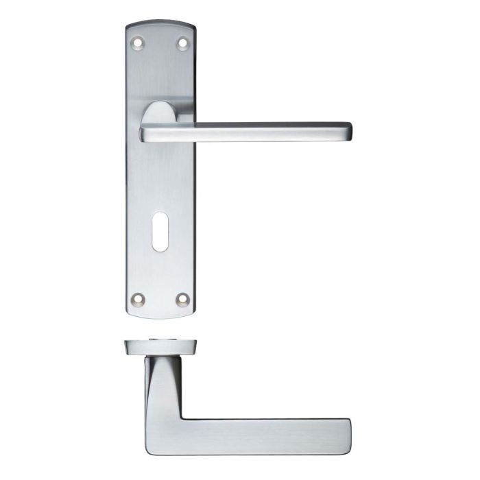 Zoo Hardware Stanza Contract Leon Door Handle on Backplate - Pair