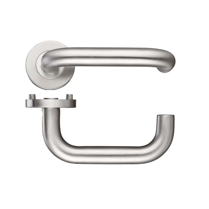 Zoo Hardware - Grade 4 19mm RTD Handle on Rose - Satin Stainless Steel - Pair