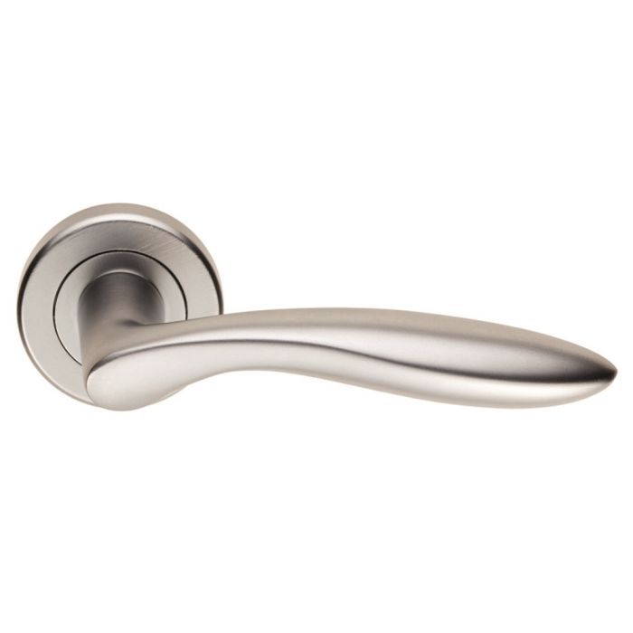 Serozzetta Shark Door Handle on Rose - Pair