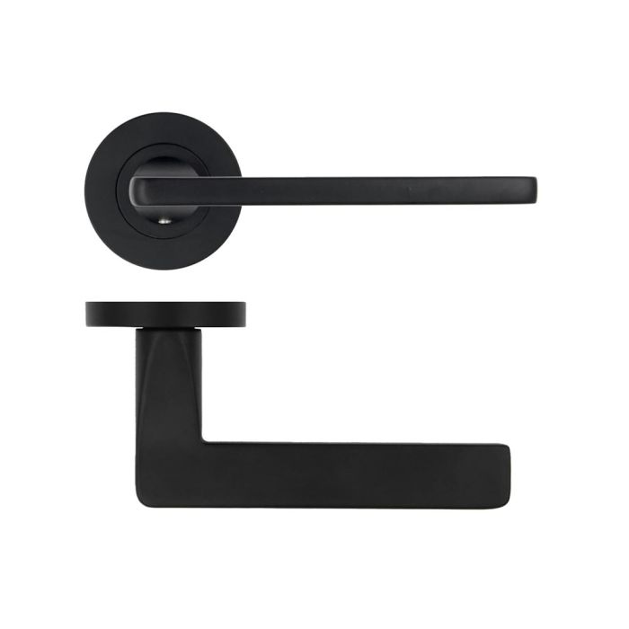 Zoo Hardware Stanza Leon Door Handle on Rose - Pair