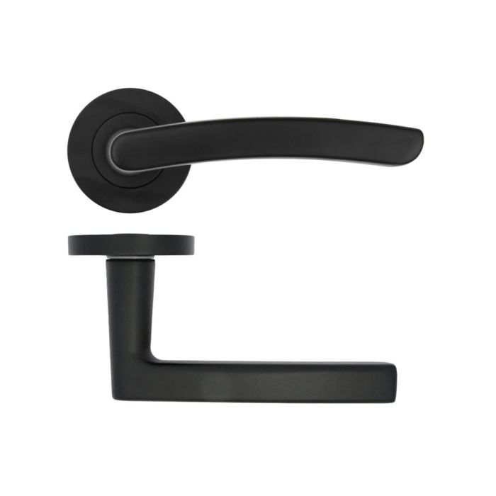 Zoo Hardware Stanza Santiago Door Handle on Rose - Pair
