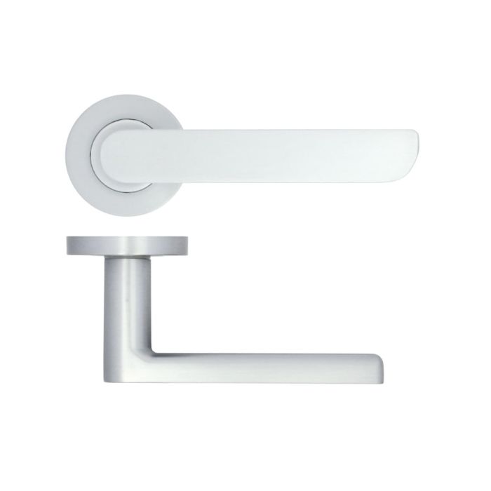 Zoo Hardware Stanza Valencia Door Handle on Rose - Pair