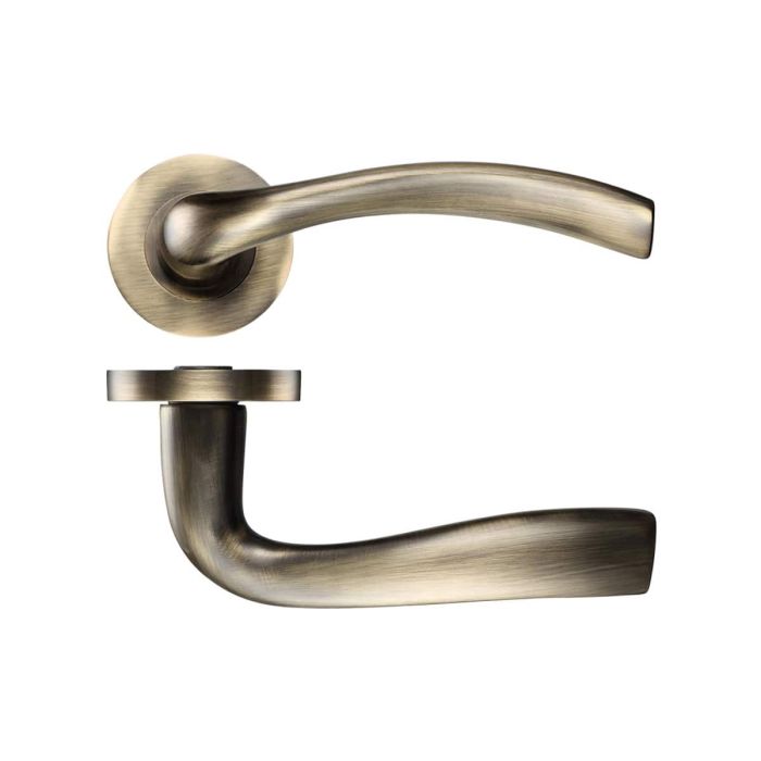 Zoo Hardware Stanza Designer Siena Door Handle on Rose - Pair