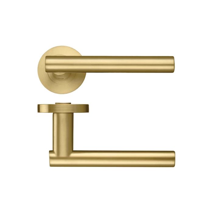Zoo Hardware Stanza Designer Lucca Door Handle on Rose - Pair