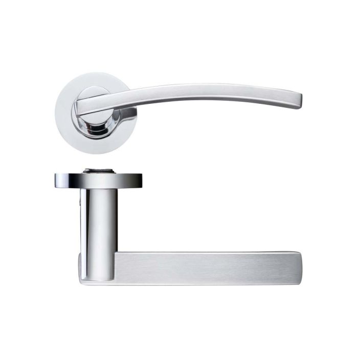 Zoo Hardware Stanza Designer Adria Door Handle on Rose - Pair