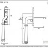 From The Anvil Pewter Regency Espagnolette Window Fastener