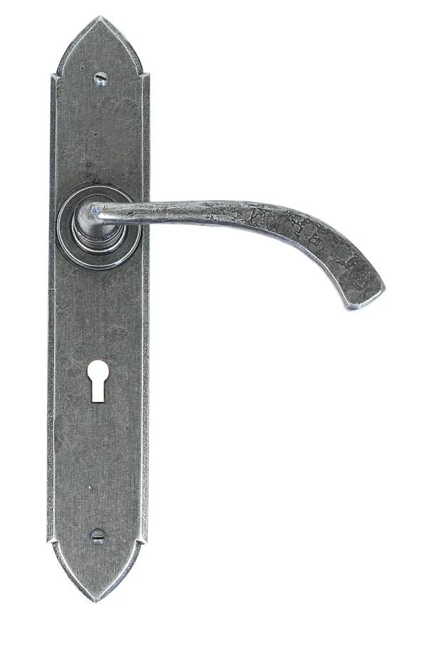 From the Anvil Pewter Gothic Curved Lever Handle Set 33636