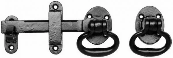 Gate Latch Set 4438 Kirkpatrick Black ironmongery