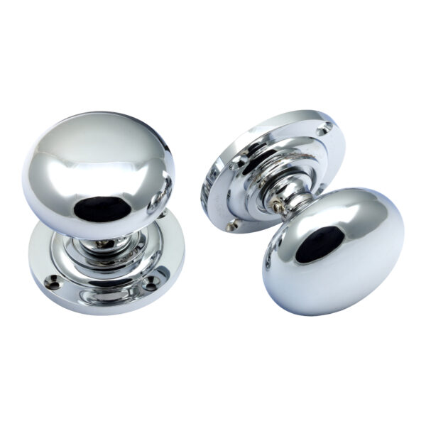 Prima Polished Chrome Mushroom Mortice Knob (Half Sprung) BC92