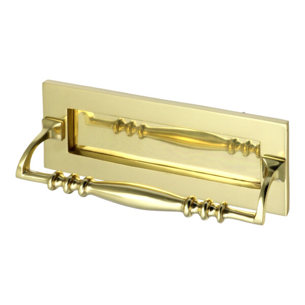 Prima Polished Brass Letter Plate With Grab Handle PB383